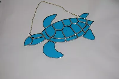 Buy Stained Glass Turquoise Blue Turtle Sun-catcher's / Window Decoration's • 16£