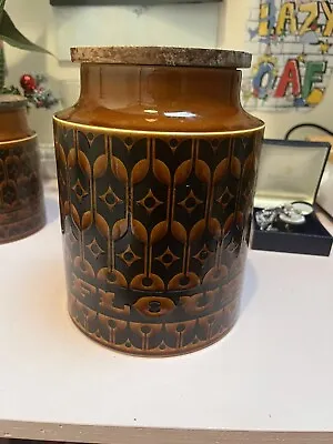 Buy Vintage Hornsea Heirloom Brown Flour Storage Jar Pot With Lid • 4.99£