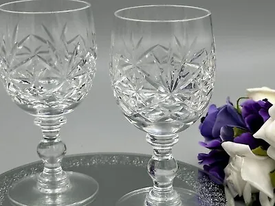 Buy Thomas Webb Oxford Pair Of Cut Crystal Wine Glasses. • 19.99£