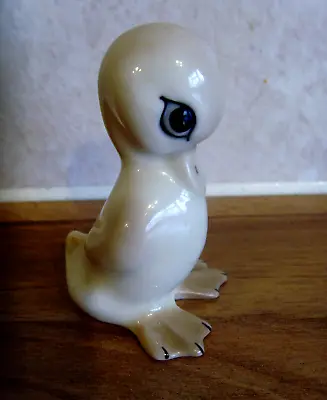 Buy Szeiler Duck Figurine In White & Beige With Blue Eyes Modelo 50 Dates 1950's • 7.99£