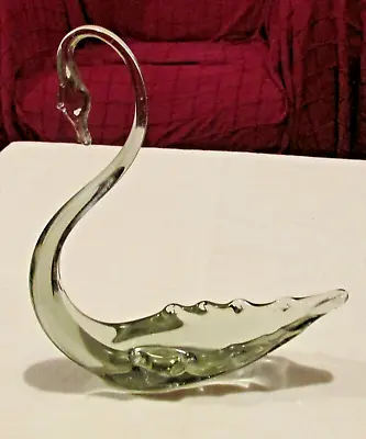Buy Rare 21cm Vintage Whitefriars Sea Green Glass Swan 1950's • 29.99£