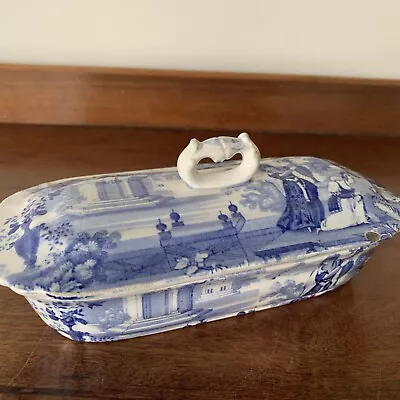Buy Antique Blue And White Lidded Toiletry Dish - Spode? • 30£