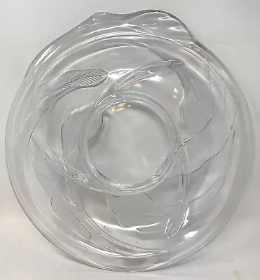 Buy Vintage Clear Pressed Glass Four Section Centerpiece Service Plate High Relief • 24.76£