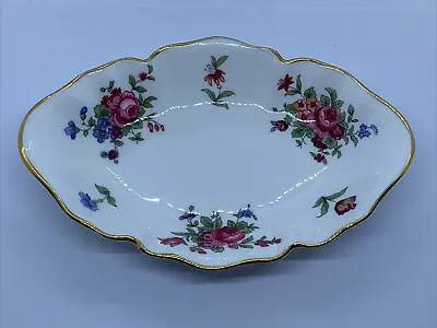 Buy Vintage Fine Bone China Crown Staffordshire Floral Bouquet Pattern Oval Dish • 4.50£