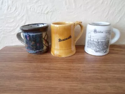Buy 3 Vintage Miniature Pottery Tankards Mugs  1 Studio Pottery 2 Souvenir Wade • 5.50£