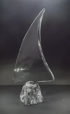 Buy Daum France Clear Glass Large Crystal Sail/Boat Vintage Figurine Sculpture • 400£
