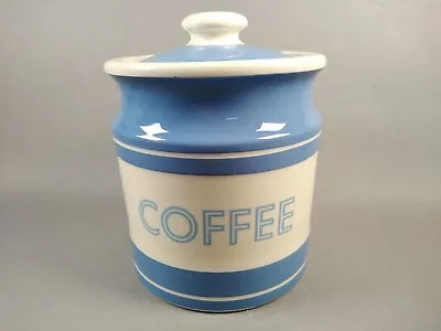 Buy T G GREEN Cornish Ware Ceramic Coffee Jar With Lid ~Blue & White Kitchenalia  • 16£