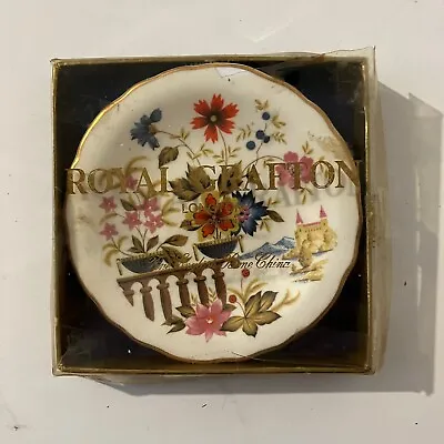 Buy Royal Grafton Miniature Decorative Plate Vintage Fine Bone China Floral • 4.74£