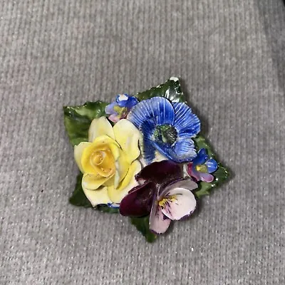Buy Royal Adderley Floral B O N E  China Brooch Pin Made In England • 9.46£