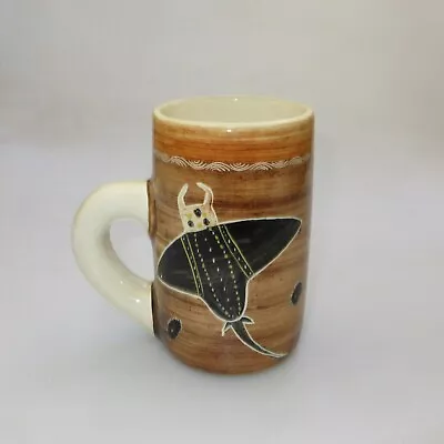 Buy Essexware Australian  Pottery Mug Decorated With Indigenous Marine Motifs • 40.52£
