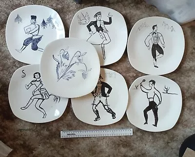 Buy 7 Midwinter Style Craft Dinner Plates - Factory Shop Curiosities???? • 2.50£