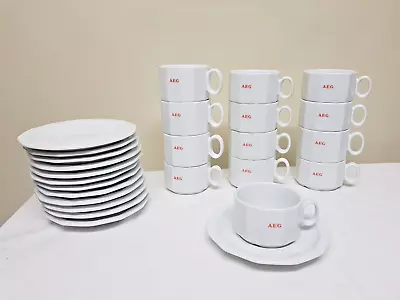 Buy 70s Coffee Tea Dishes Ceramic White AEG Rosenthal Partial Dishes 13 Cups / MS6 • 51.07£