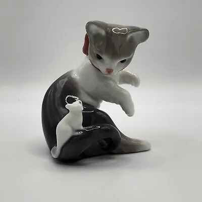 Buy Nao Lladro Cat And Mouse Made In Spain • 29.99£