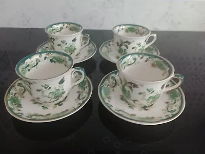 Buy Mason's Ironstone Chartreuse SET OF FOUR TEACUPS AND SAUCERS • 39.99£