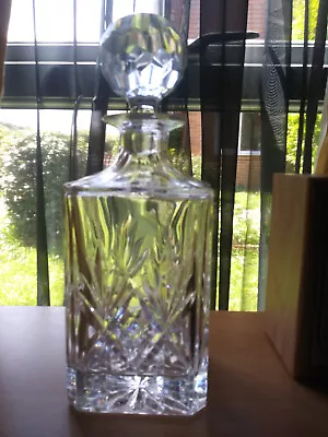 Buy Vintage Heavy Cut Glass Whisky Decanter In Excellent Condition • 14.50£