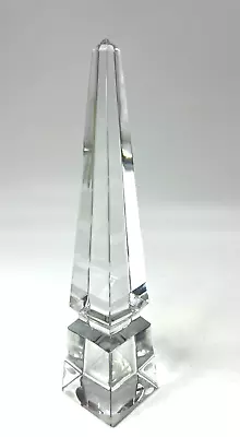 Buy Elegant Baccarat France Obelisk Crystal Glass Tower Statue • 139.28£