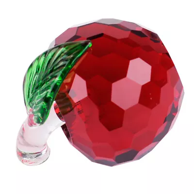 Buy Vintage 40mm 3D Apples Figurines Glass Crystal Paperweight Wedding Ornament Ht • 10.88£