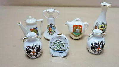 Buy 7 Pieces Of Crested Ware, Plymouth, London, Devizes, Margate, Pembroke, Leiston • 15.99£