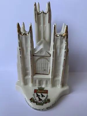 Buy Vintage Arcadian Crested China Canterbury Cathedral. Some Restoration. 5” Tall. • 4.99£