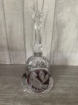Buy Glass Bell Vintage Crystal Cut Engraved Decorative Ornament • 5£