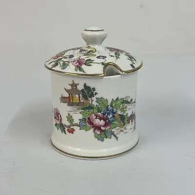Buy Vintage Fine Bone China Crown Staffordshire Pagoda Preserve Jam Pot W Lid B113 • 12.99£
