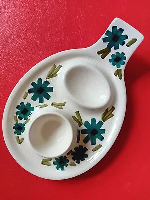 Buy Vintage Jersey Pottery Egg Cup Breakfast Plate, For 2 Boiled Eggs • 8.99£
