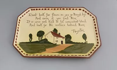 Buy Torquay Watcombe Tray - Cottage Motto Ware Don't Look For Flaws - 27.8cm X 18.7 • 29.99£
