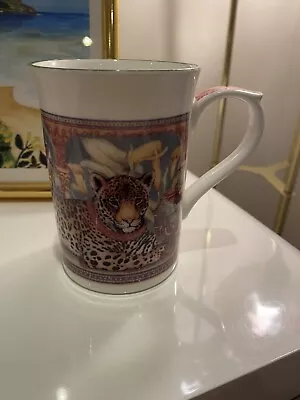 Buy Vintage Kingsbury Fine Bone China Mug Leopard Design Made In England • 12£