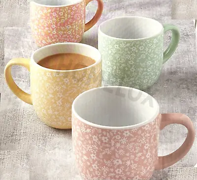 Buy NEW Set Of 4 Mugs Tea Coffee Cups Kitchenware Mug Premium Quality Multicolour • 13.99£