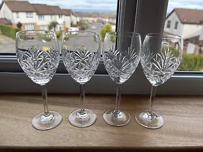 Buy Set Of 4 Edinburgh International Crystal Wine Glasses In Excellent Condition • 24£