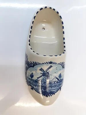Buy Vintage Delfts Blue 422 Made In Holland Clog Shoe Hand-painted Delfino Windmill • 7.99£