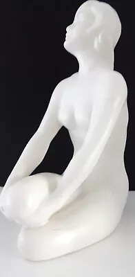 Buy Gouda White Ceramic Mid Century Female Sculpture Statue 1960s Flora Holland • 45£