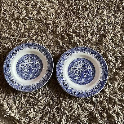 Buy Two Willow Barratt’s Of Staffordshire Tea Plate Collectable Blue White Used • 3£