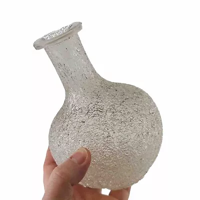 Buy Murano Roman Crackle Glass Vase H17cm Mid Century  • 90£