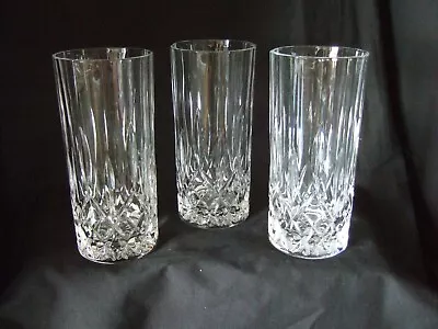 Buy 3 X Hi Ball Lead Crystal Glasses Set Drinking Glass Excellent Quality 15cm Tall • 12.99£