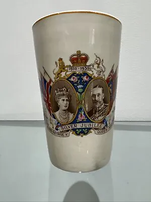 Buy KING GEORGE & QUEEN MARY SILVER JUBILEE BEAKER 1935 CHINA RARE Commemorative • 4.99£