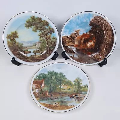 Buy Fenton China John Constable Decorative Plates 20cm Staffordshire Set Of 3 • 19.99£