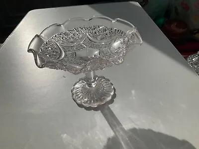 Buy Vintage Pedestal Glass Bowl • 5£