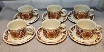 Buy Vintage Midwinter Stonehenge Woodland Pottery 6 Cups & Saucers Retro • 14.99£