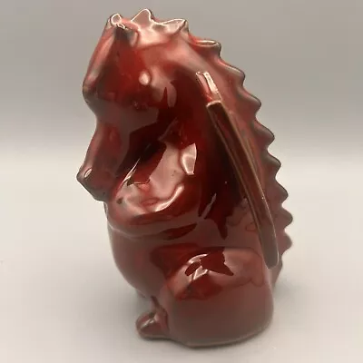 Buy Vintage Doniau Cudd Red Flambé Dragon Bangor (c) 1986 Art Pottery 5 H • 27.99£