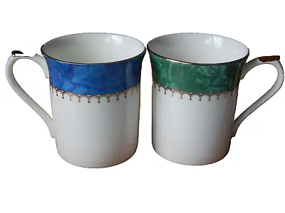 Buy Queen's Symphony Mugs Blue And Green Fine Bone China • 15£