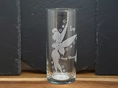 Buy Personalised Tinker Bell Disney Highball Glass Engraved Any Name 16-05-24 • 9.99£