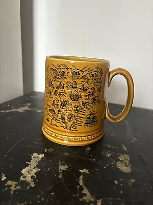 Buy Vintage Britannia Designs ‘Devon’ Map Tankard - Dartmouth Pottery Mug England • 12£