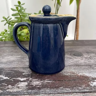 Buy Denby Cottage Blue Stoneware Coffee Pot Vintage England Pottery Straight • 15£