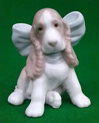 Buy Lladro / Nao “puppy Present” Spaniel Puppy With Bow - 1349. • 39.99£