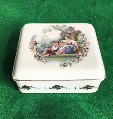 Buy Lord Nelson Pottery England. Trinket Box With Fragonard Lovers Design Lid. • 6£
