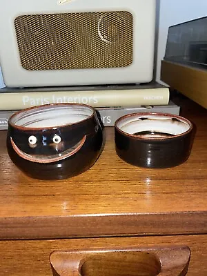 Buy 2 X Wold Pottery Tea Lights. Immaculate Condition. Brown. • 19.99£