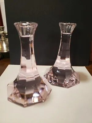 Buy Pair Pink Crystal Candle Sticks 6  • 26.60£