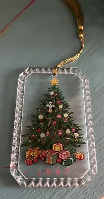 Buy Vintage 1987 AVON 24% Lead Crystal Christmas Tree Hanging Decoration • 7.99£