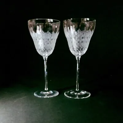Buy 2 (Two) ROSENTHAL MOTIF Crystal 8 OZ Wine Glasses-Signed RETIRED • 187.93£